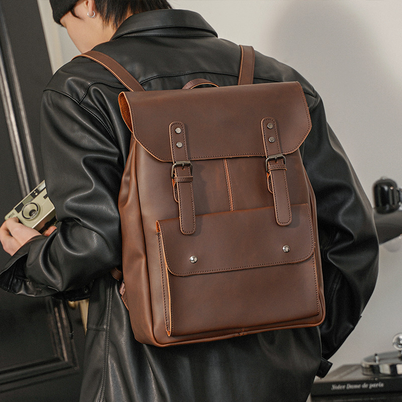 Vintage Men's Leather Backpack - đánh giá và giá Leather Work Rucksack Mens