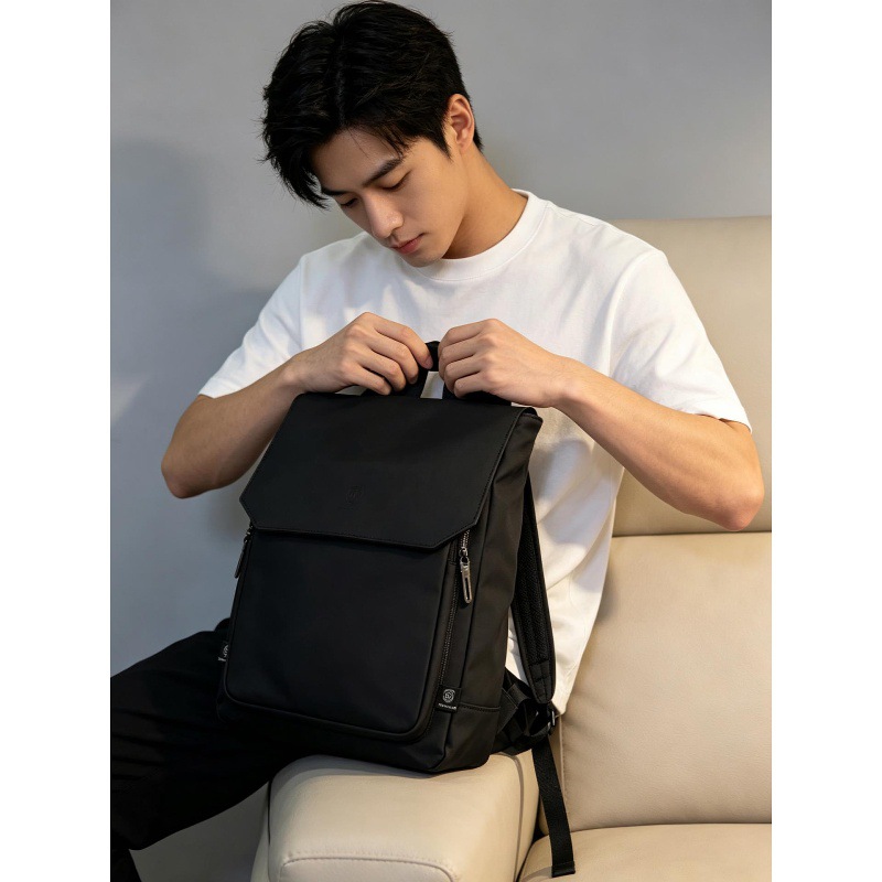 High Quality Flap PU Leather L - đánh giá và giá Leather Work Rucksack Mens