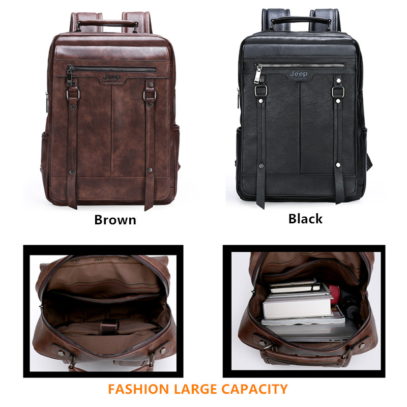 Jeep Buluo Men's Leather Backp - đánh giá và giá Leather Work Rucksack Mens
