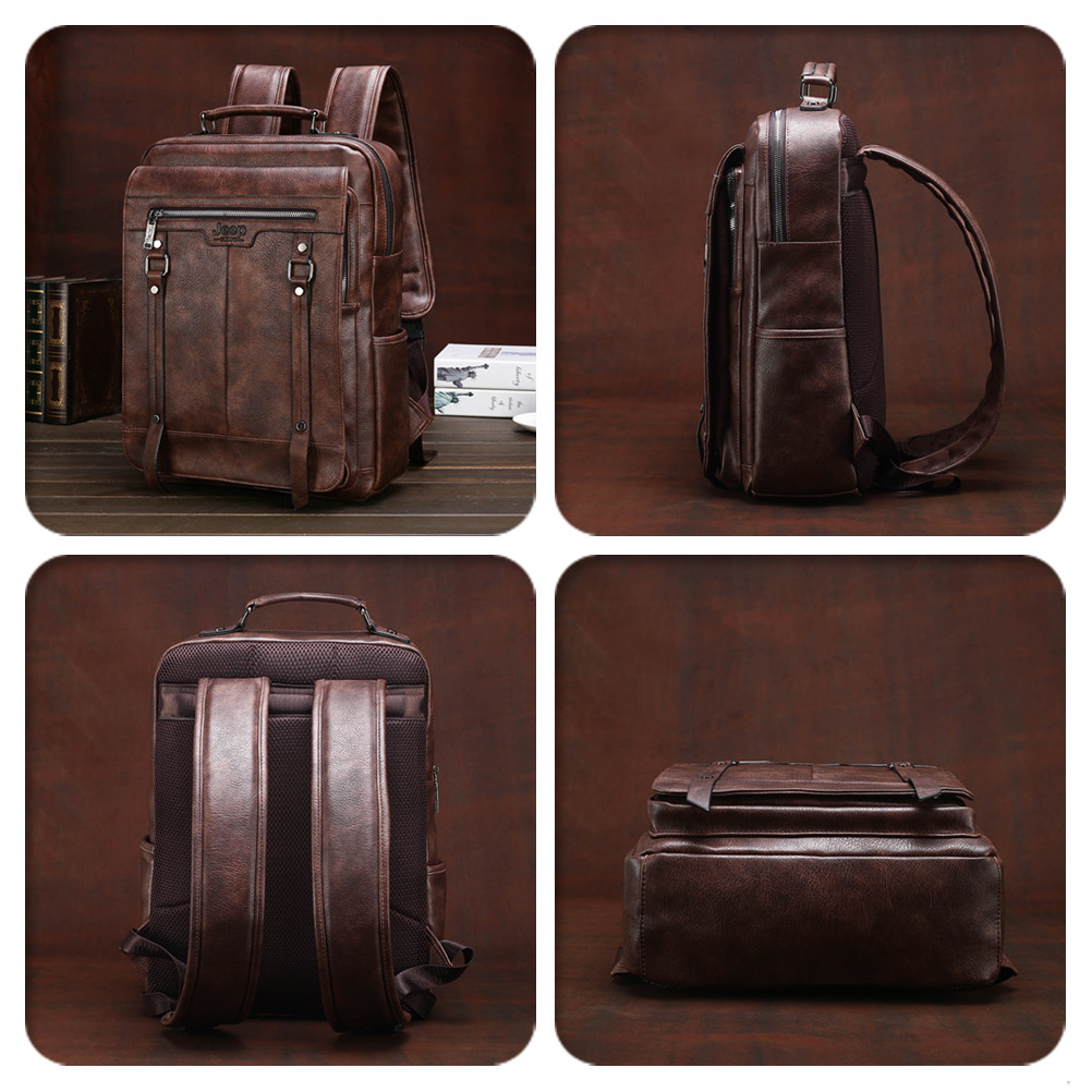 Jeep Buluo Men's Leather Backp - đánh giá và giá Leather Work Rucksack Mens