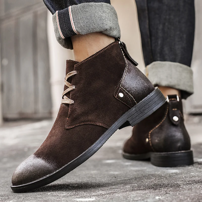 New Cow Suede Ankle Boots Hand - đánh giá và giá Leatherwork Designs