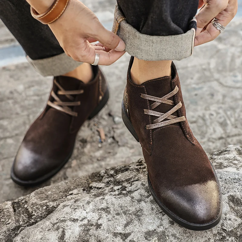 New Cow Suede Ankle Boots Hand - đánh giá và giá Leatherwork Designs