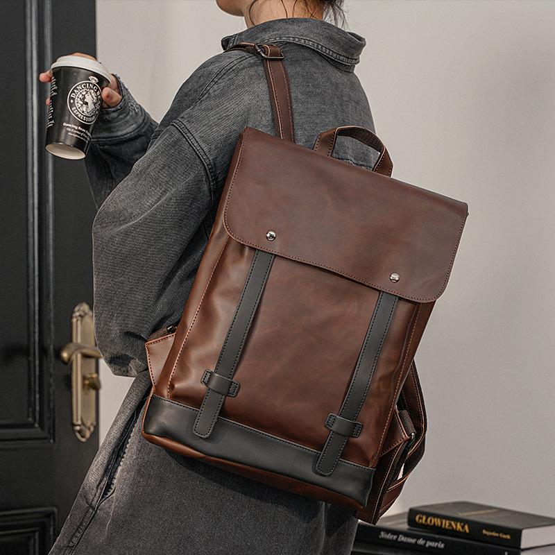Men Vintage Leather Backpack 1 - đánh giá và giá Leather Work Rucksack Mens