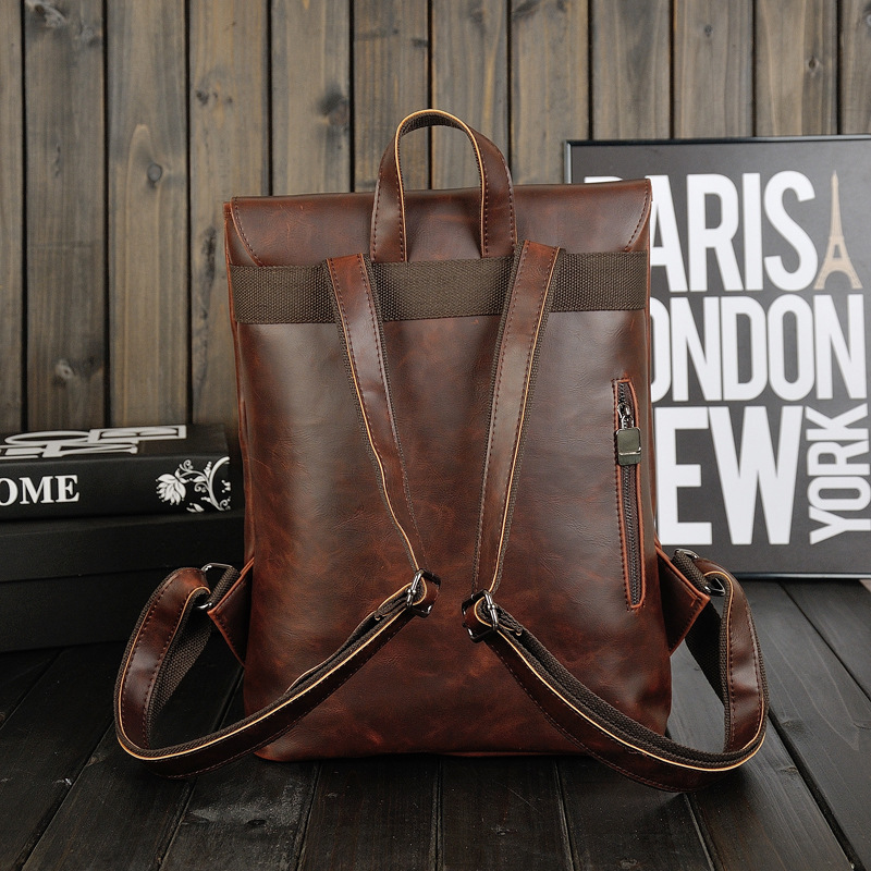 Men Vintage Leather Backpack 1 - đánh giá và giá Leather Work Rucksack Mens