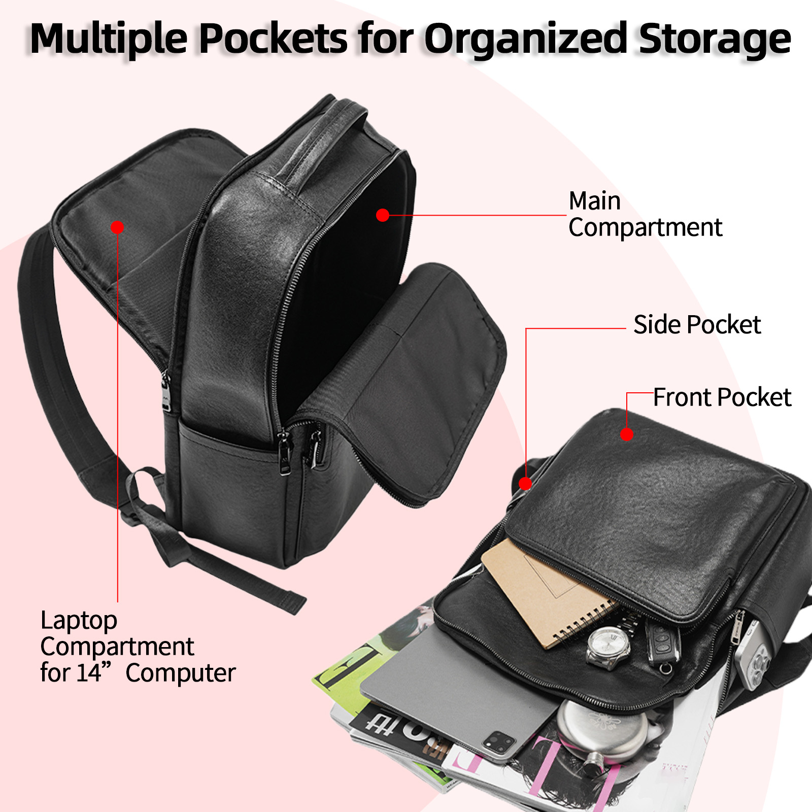 Black Genuine Leather Backpack - đánh giá và giá Leather Work Rucksack Mens