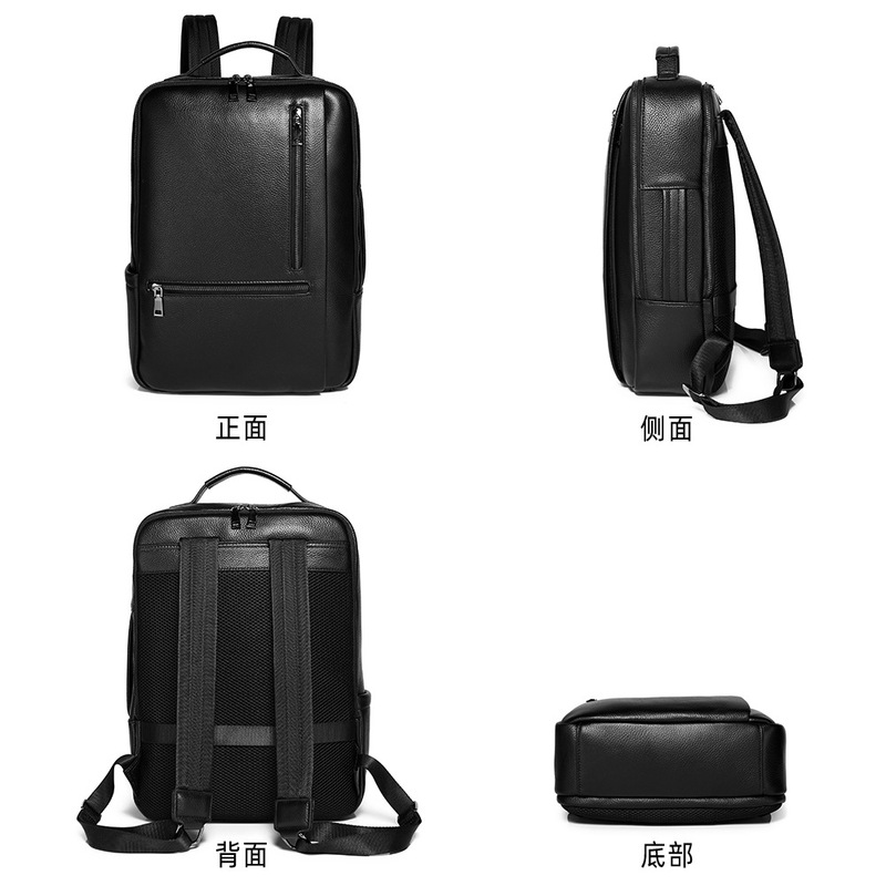 Black Genuine Leather Laptop B - đánh giá và giá Leather Work Rucksack Mens