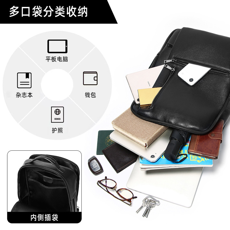 Black Genuine Leather Laptop B - đánh giá và giá Leather Work Rucksack Mens