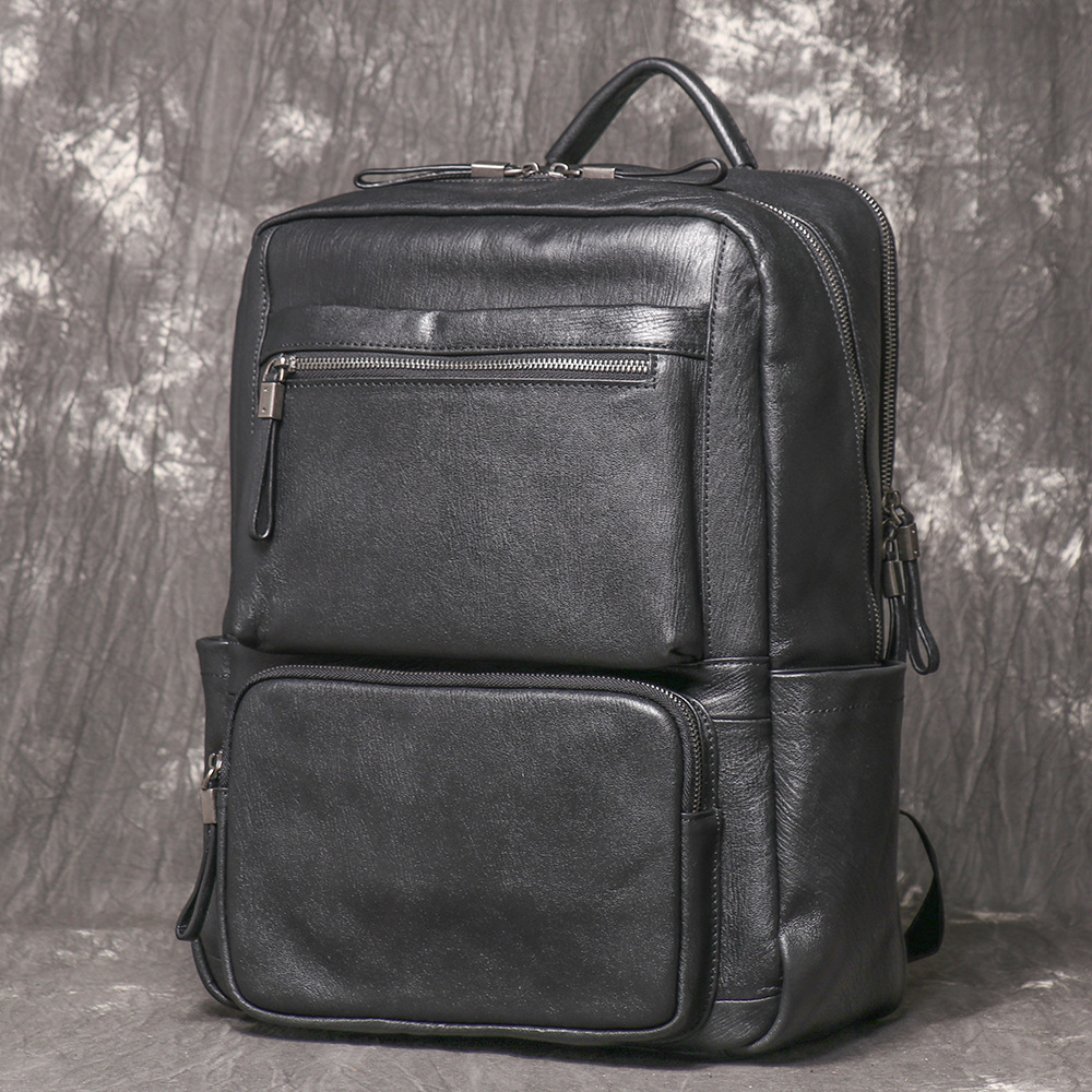 Black Genuine Leather Backpack - đánh giá và giá Leather Work Rucksack Mens
