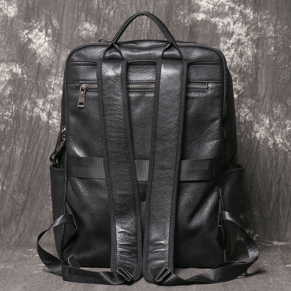 Black Genuine Leather Backpack - đánh giá và giá Leather Work Rucksack Mens
