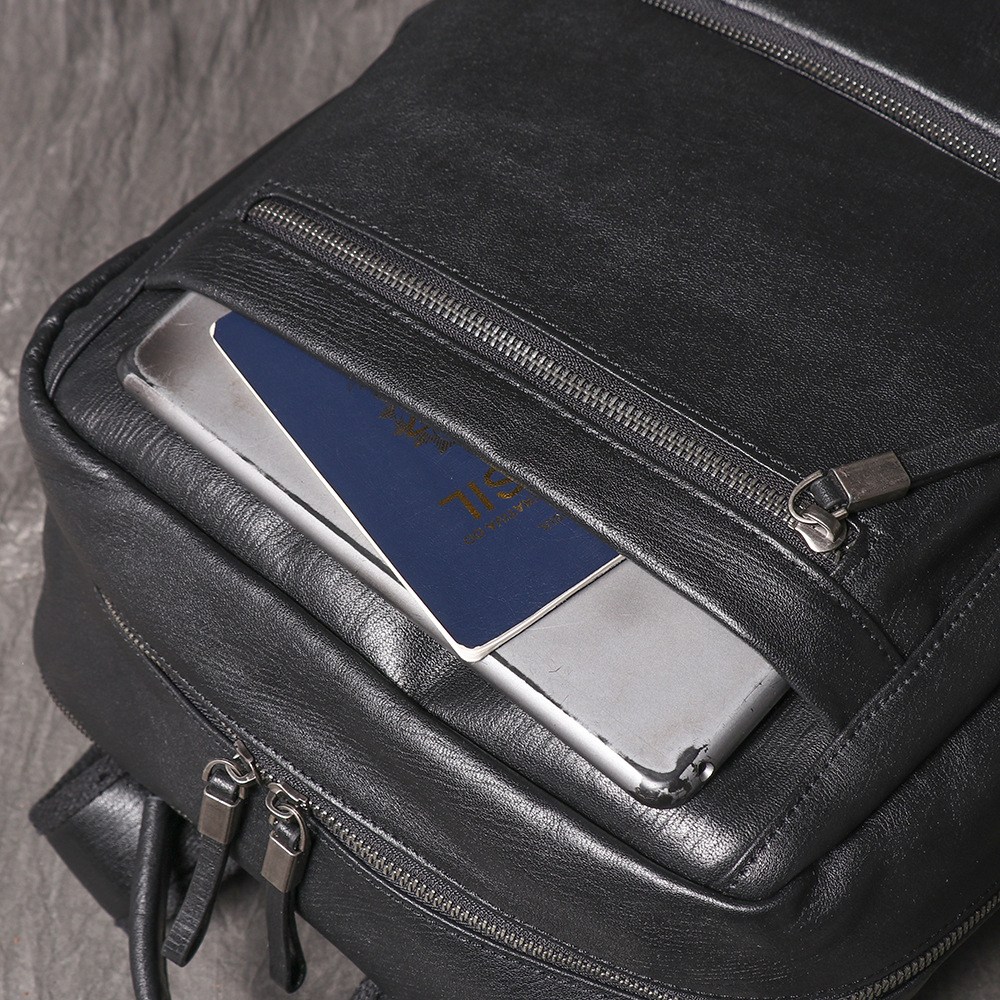 Black Genuine Leather Backpack - đánh giá và giá Leather Work Rucksack Mens