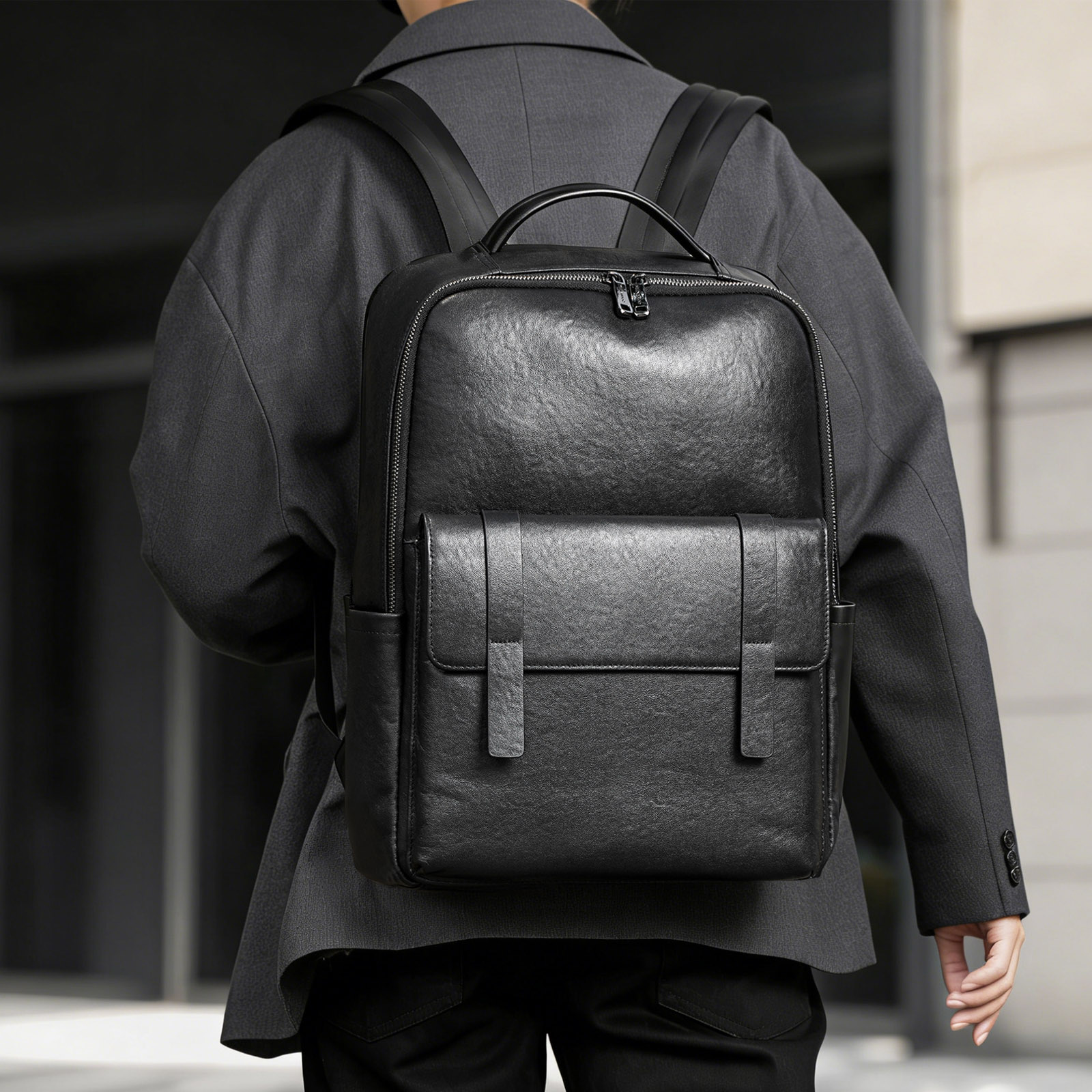Stylish Genuine Leather Backpa - đánh giá và giá Leather Work Rucksack Mens