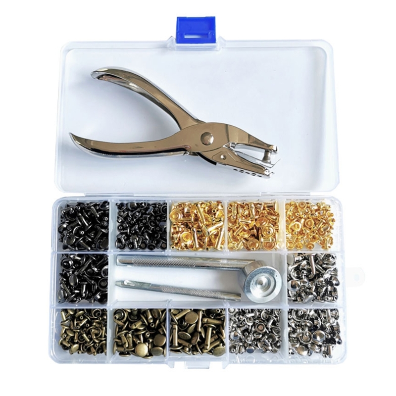 180 Bộ Da Đinh Tán Đôi Mũ Đinh - đánh giá và giá Rivet Setter Tool