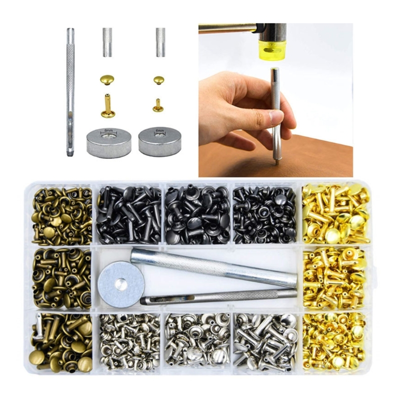 180 Bộ Da Đinh Tán Đôi Mũ Đinh - đánh giá và giá Rivet Setter Tool
