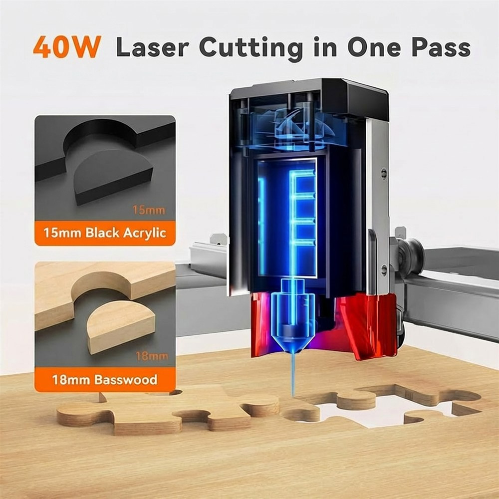 TOOCAA L2 40W AI Desktop Laser - đánh giá và giá Leatherwork Machine
