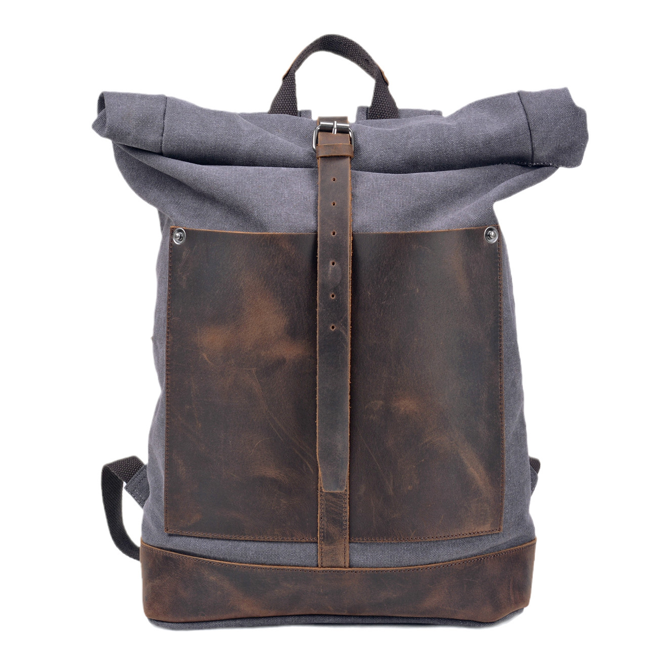 Men’s Waxed‑Canvas Roll‑Top Ru - đánh giá và giá Leather Work Rucksack Mens
