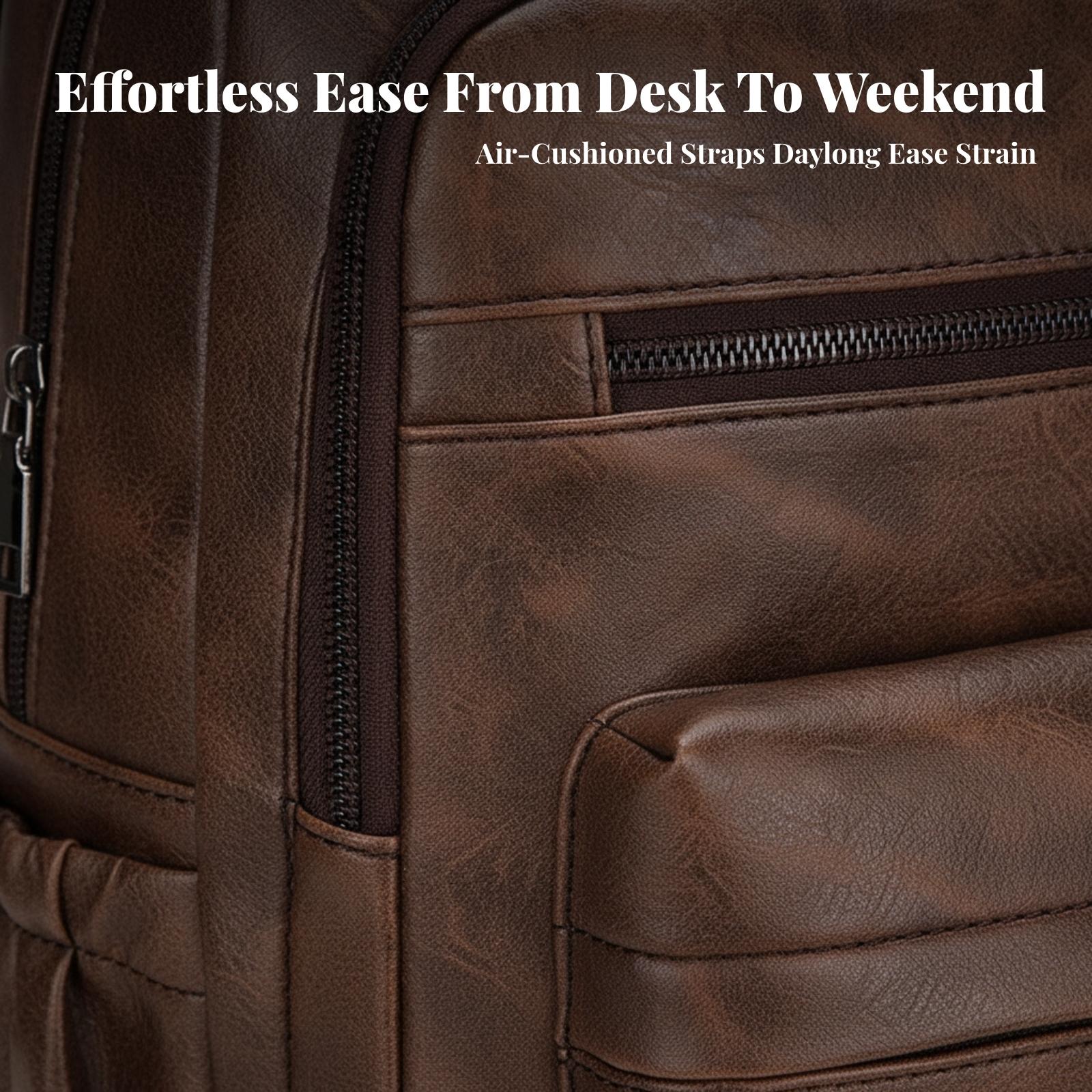 Waterproof Men Rucksack with L - đánh giá và giá Leather Work Rucksack Mens